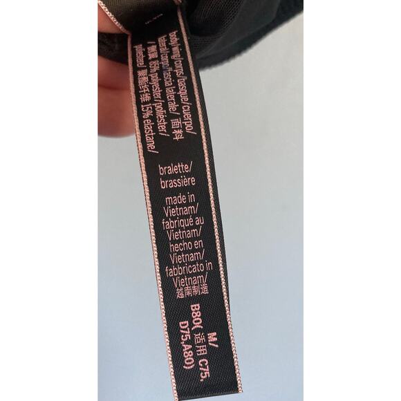 Victoria's Secret Sports Bra Bralette Medium Black - Picture 4 of 6